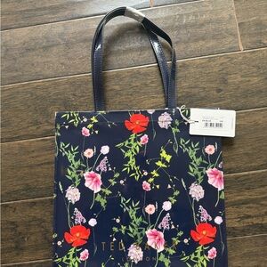 Ted Baker Navy Floral Tote Bag